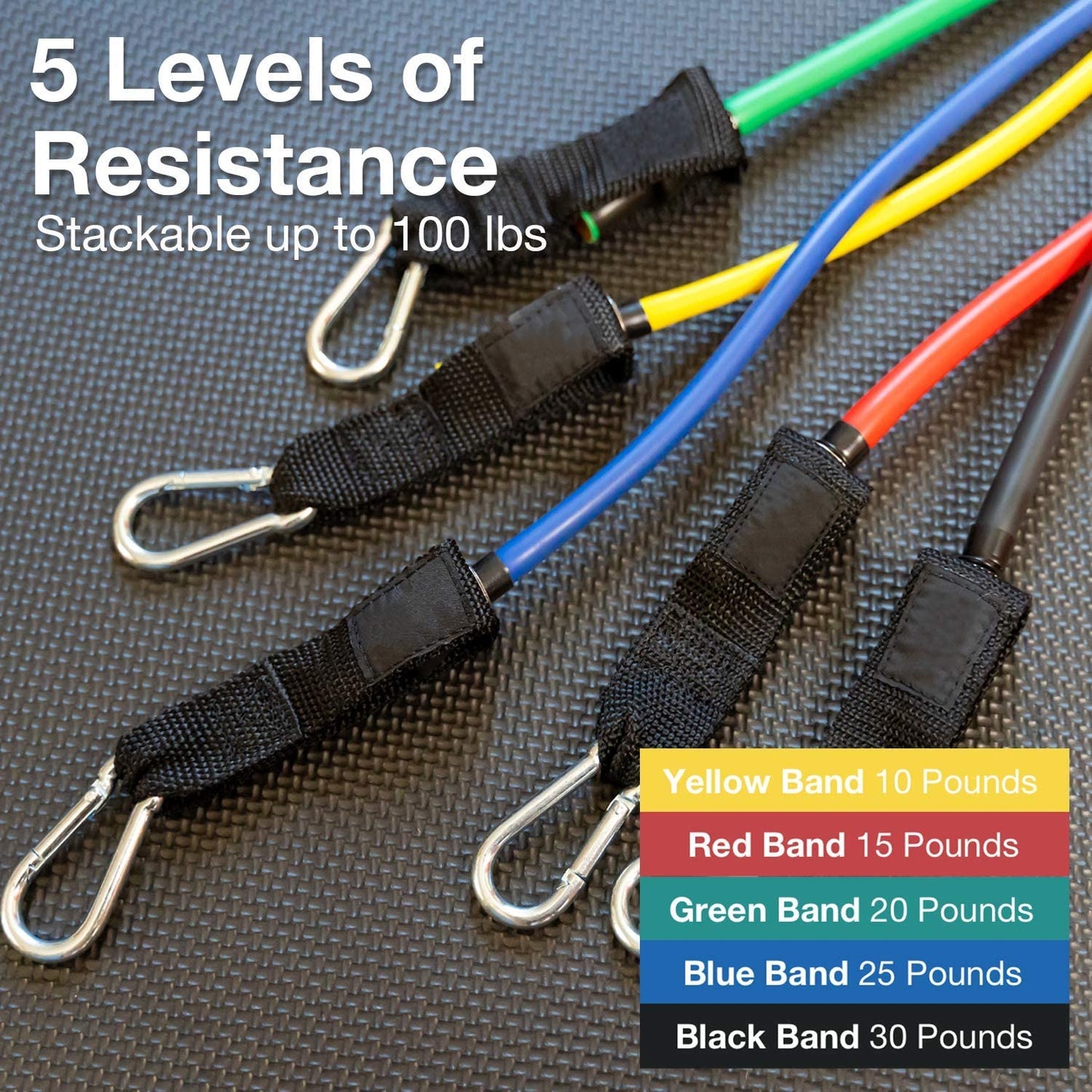 Resistance Bands Set (11 PCS) Portable Home Gym Accessories